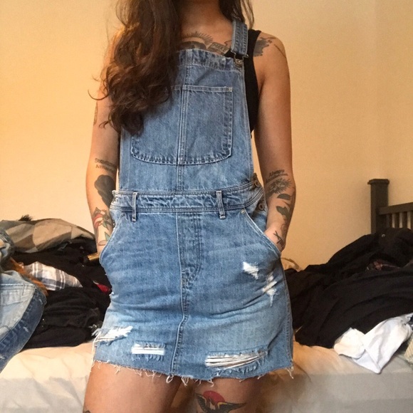 H&M Denim Skirt Overall